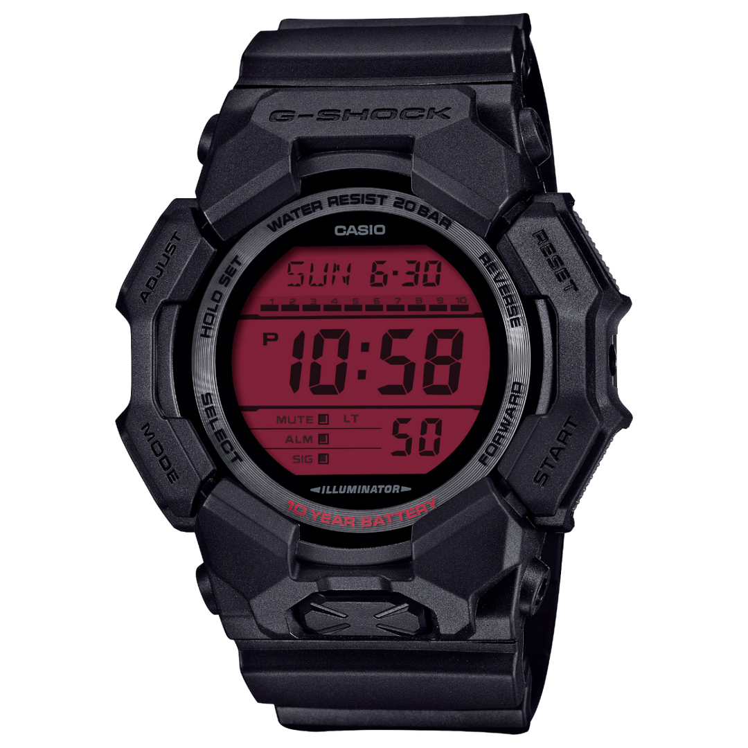 Casio G-Shock GD-010BBR-1ER Black &amp; Bold Red rannekello