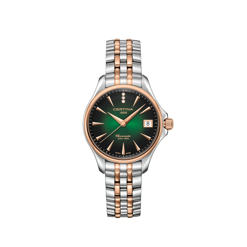 Certina DS Action Lady Diamonds C0320512209600 – vihreä, kaksivärinen