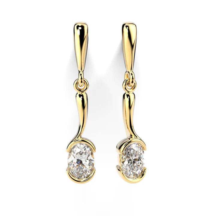 Festive Auréa 2 x 0,30 ct timanttikorvakorut keltakulta Festive