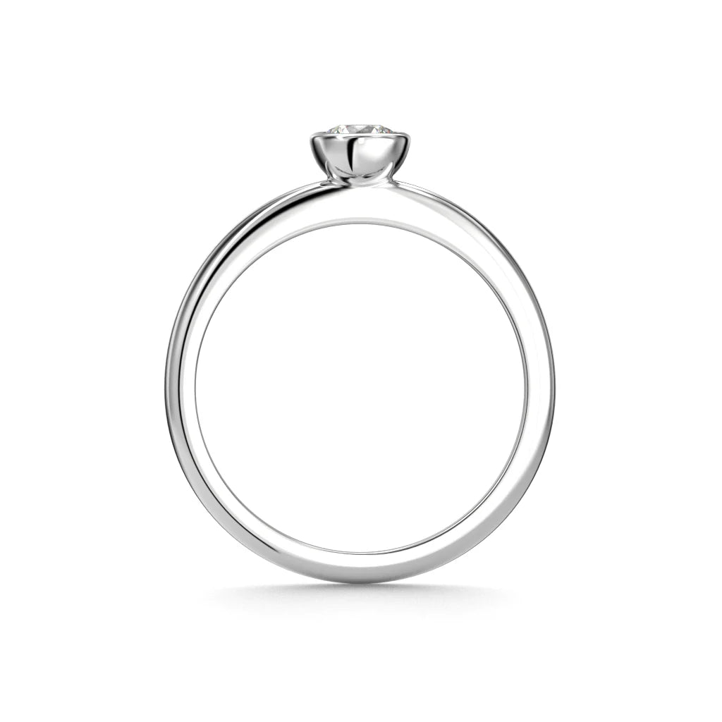 Festive Auréa Bezel 0,30 ct valkokulta Festive