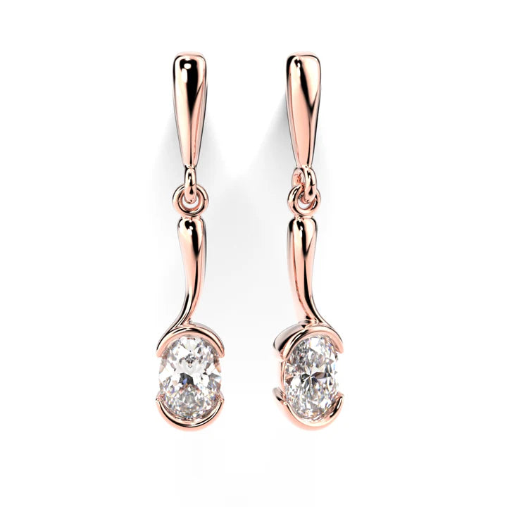 Festive Auréa 2 x 0,30 ct timanttikorvakorut punakulta Festive