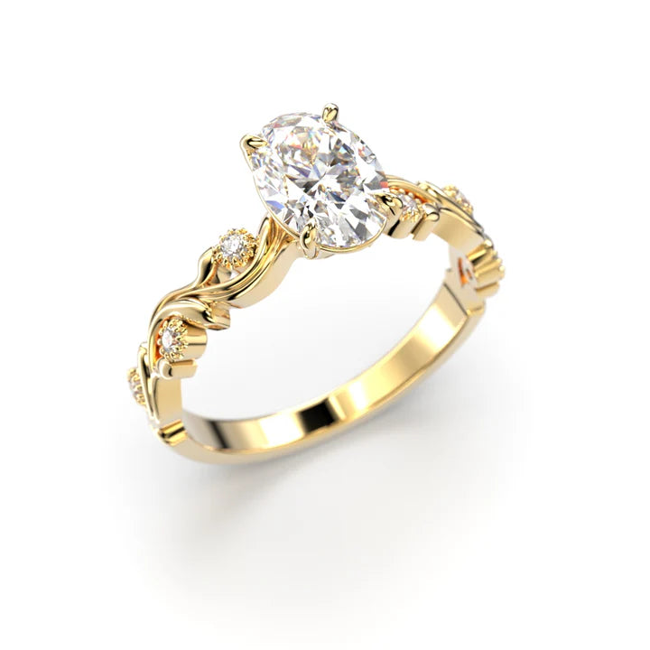 Festive Feeniks Lux Oval 1,06 ct timanttisormus Festive