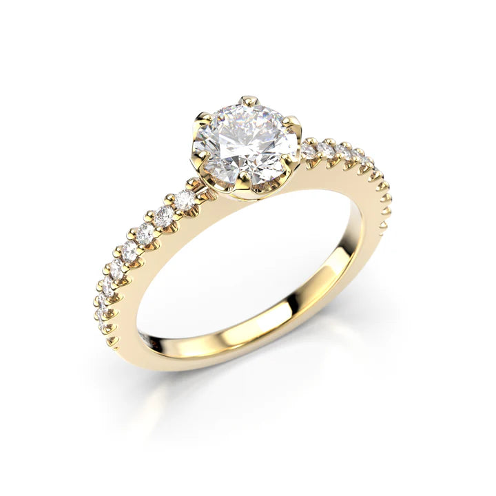 Festive Juliette timanttisormus 0,88 ct keltakulta Festive