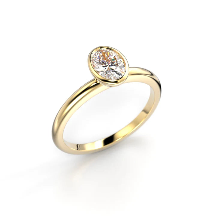 Festive Auréa Bezel Oval 0,50 ct keltakulta Festive