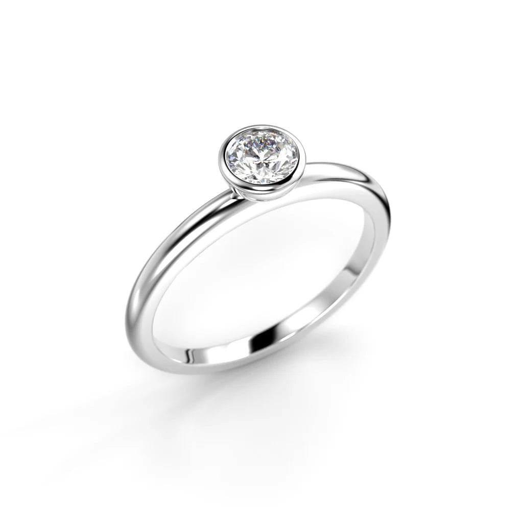 Festive Auréa Bezel 0,30 ct valkokulta Festive