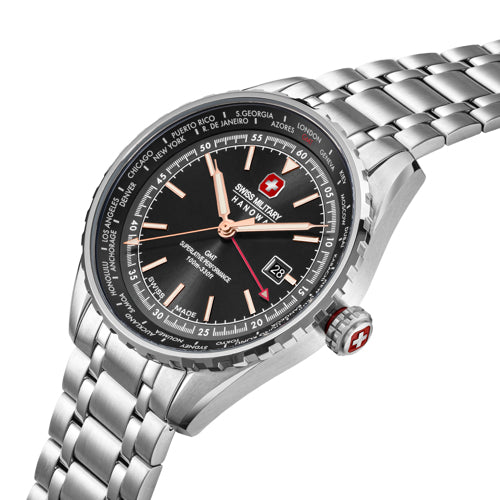 Swiss Military Hanowa Afterburn GMT Black Swiss Military Hanowa