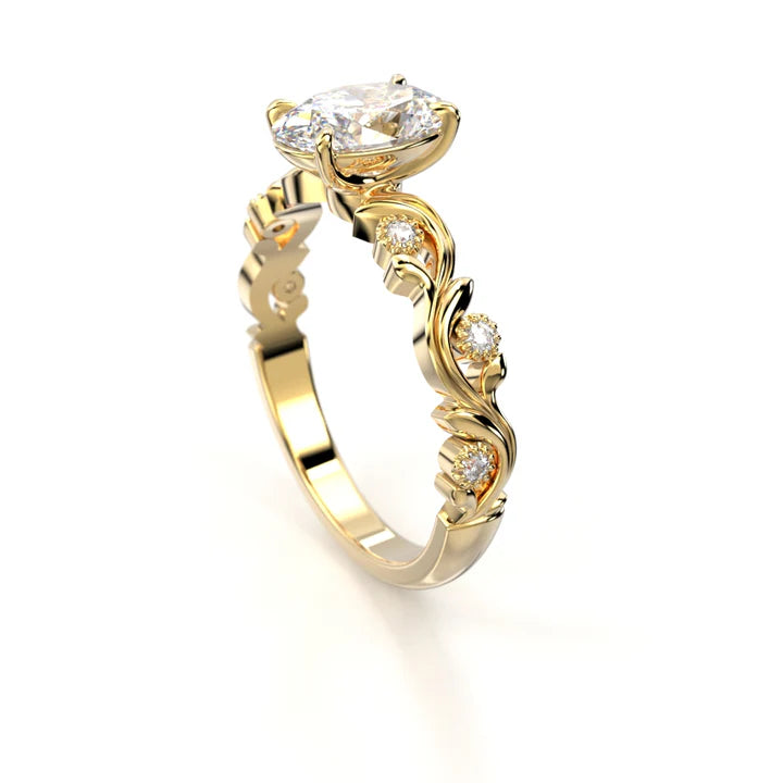 Festive Feeniks Lux Oval 1,06 ct timanttisormus Festive