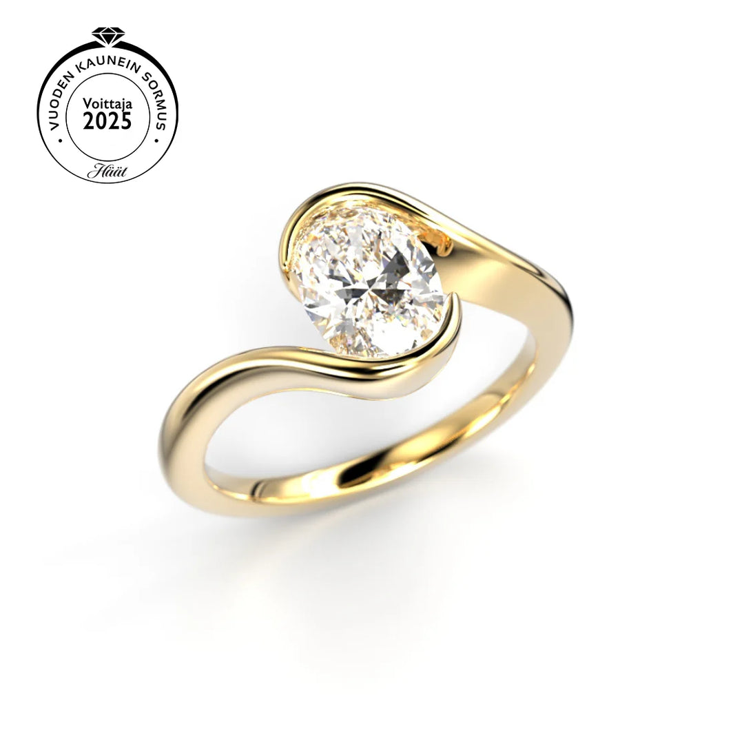 Festive Auréa 1,00 ct keltakulta Festive