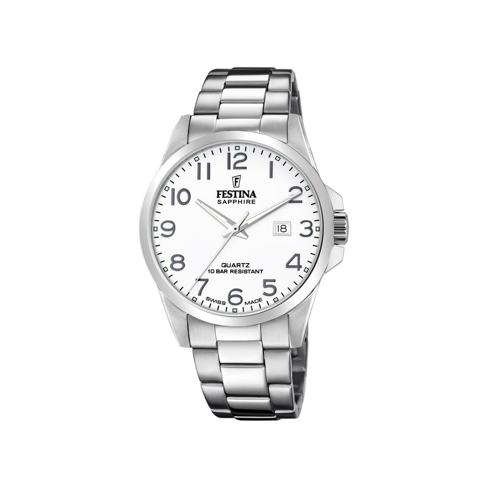 Festina Swiss F20024/1 rannekello, valkoinen kellotaulu