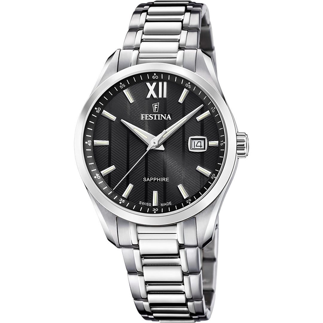 Festina Swiss F20026/4 rannekello, musta kellotaulu