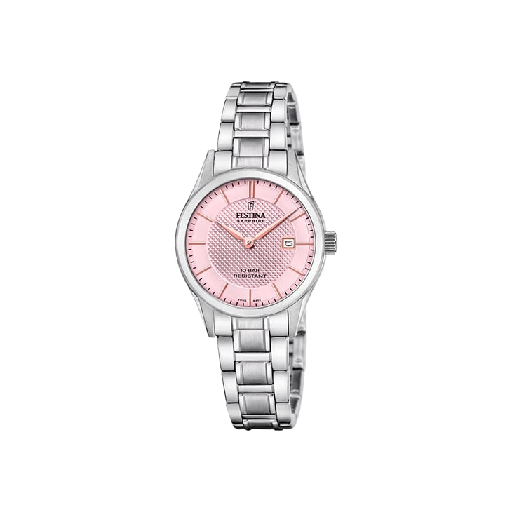 Festina Swiss F20068/3 rannekello, vaaleanpunainen kellotaulu