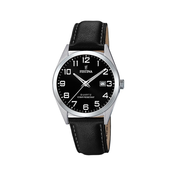 Festina Classic F20446/3 rannekello, musta kellotaulu