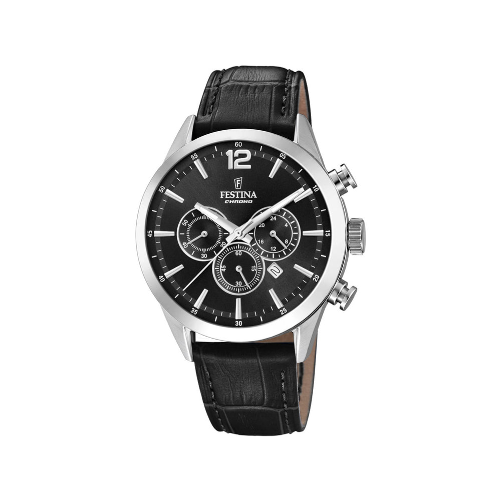 Festina Timeless Chronograph F20542/5 rannekello, musta kellotaulu
