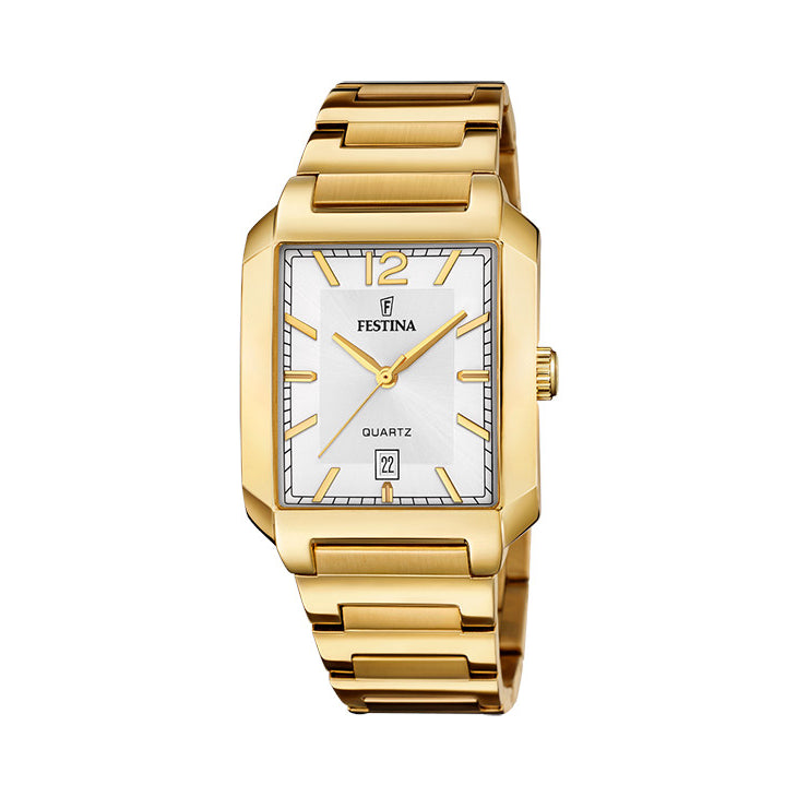 Festina On the Square F20678/2 rannekello, hopea kellotaulu