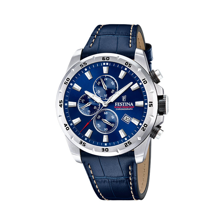 Festina Timeless Chronograph F20692/2 rannekello, sininen kellotaulu