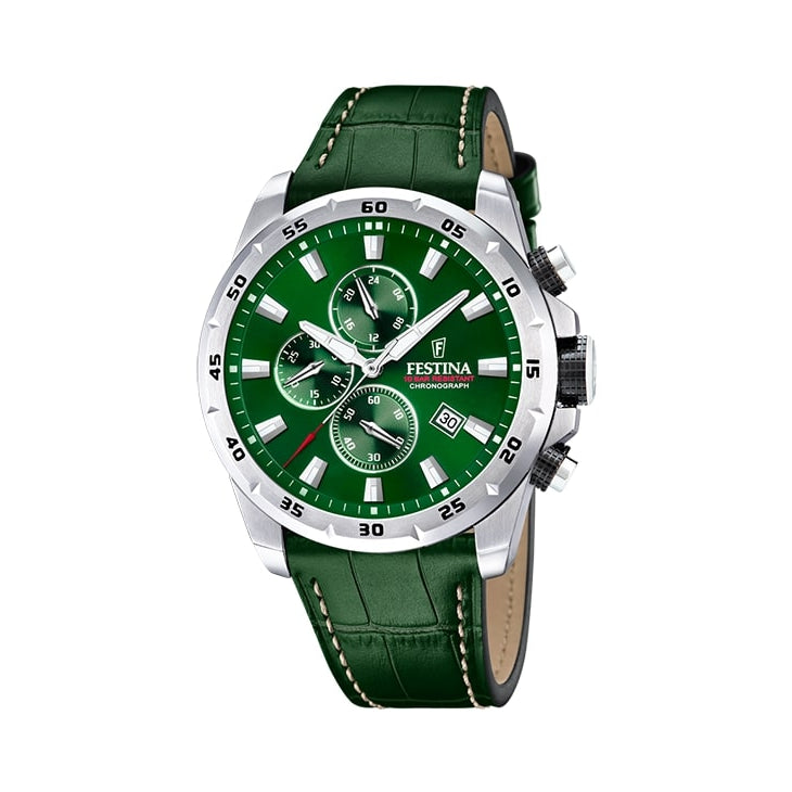 Festina Timeless Chronograph F20692/3 rannekello, vihreä kellotaulu