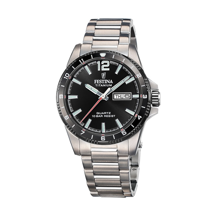 Festina Titanium F20698/4 rannekello, musta kellotaulu