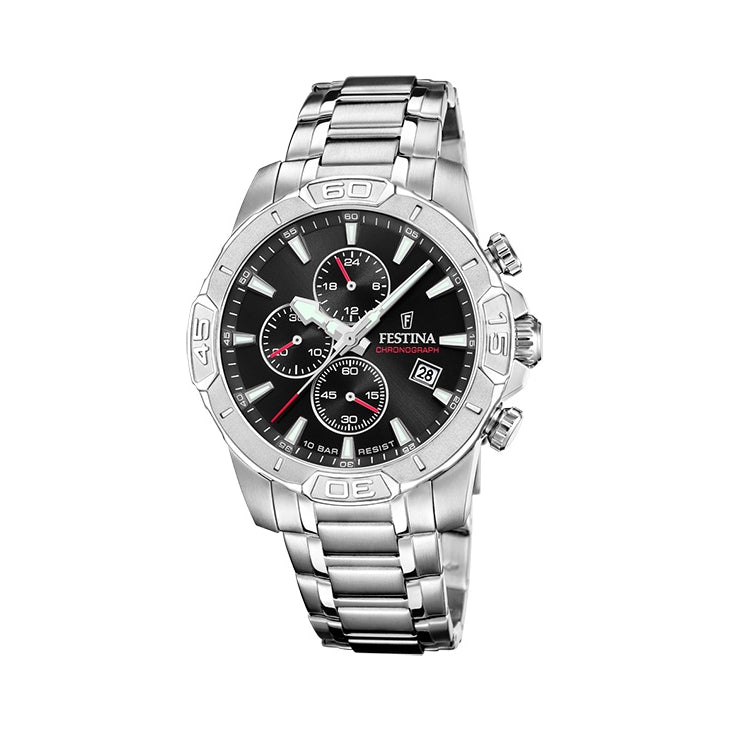 Festina Timeless Chronograph F20704/3 rannekello, musta kellotaulu