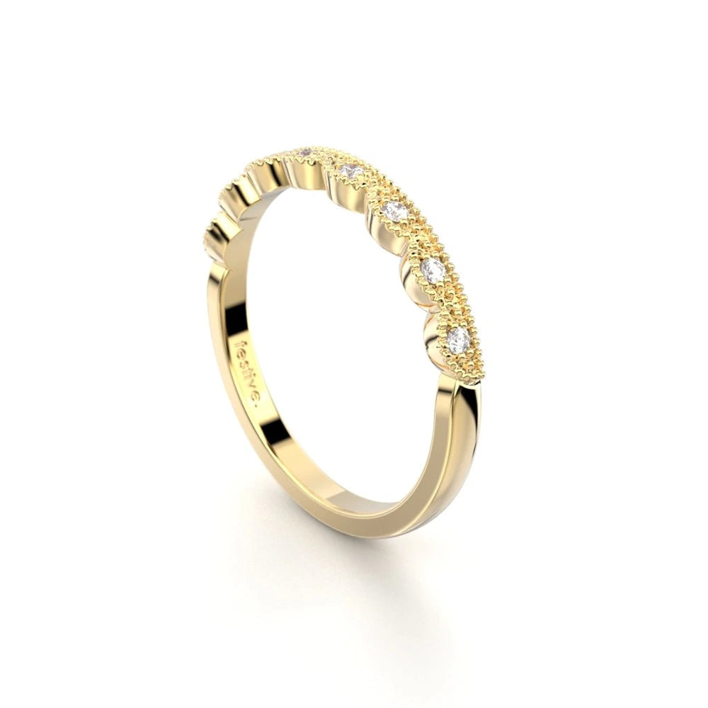 Festive Veera 0,08 ct timanttisormus keltakulta – tuotekuva 4