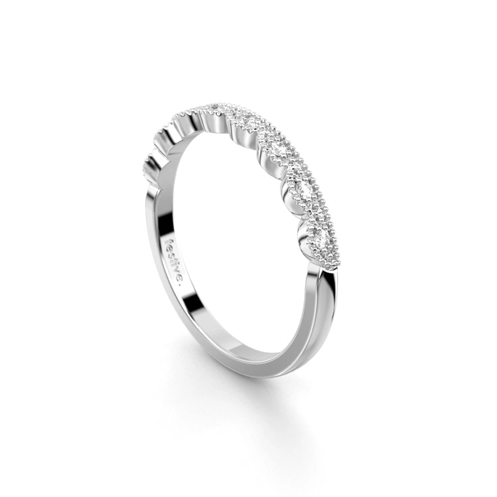 Festive Veera 0,08 ct timanttisormus valkokulta – tuotekuva 4