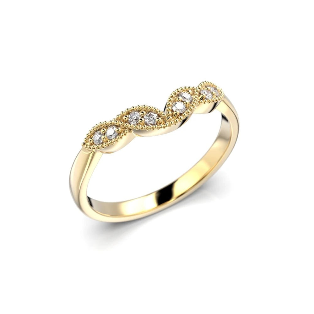 Festive Veera Side 0,08 ct timanttisormus keltakulta