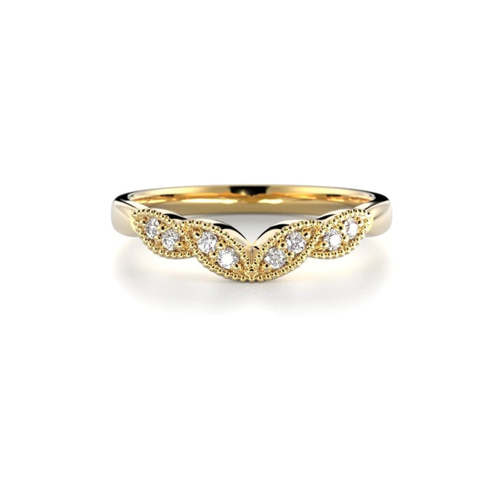 Festive Veera Side 0,08 ct timanttisormus keltakulta – tuotekuva 2