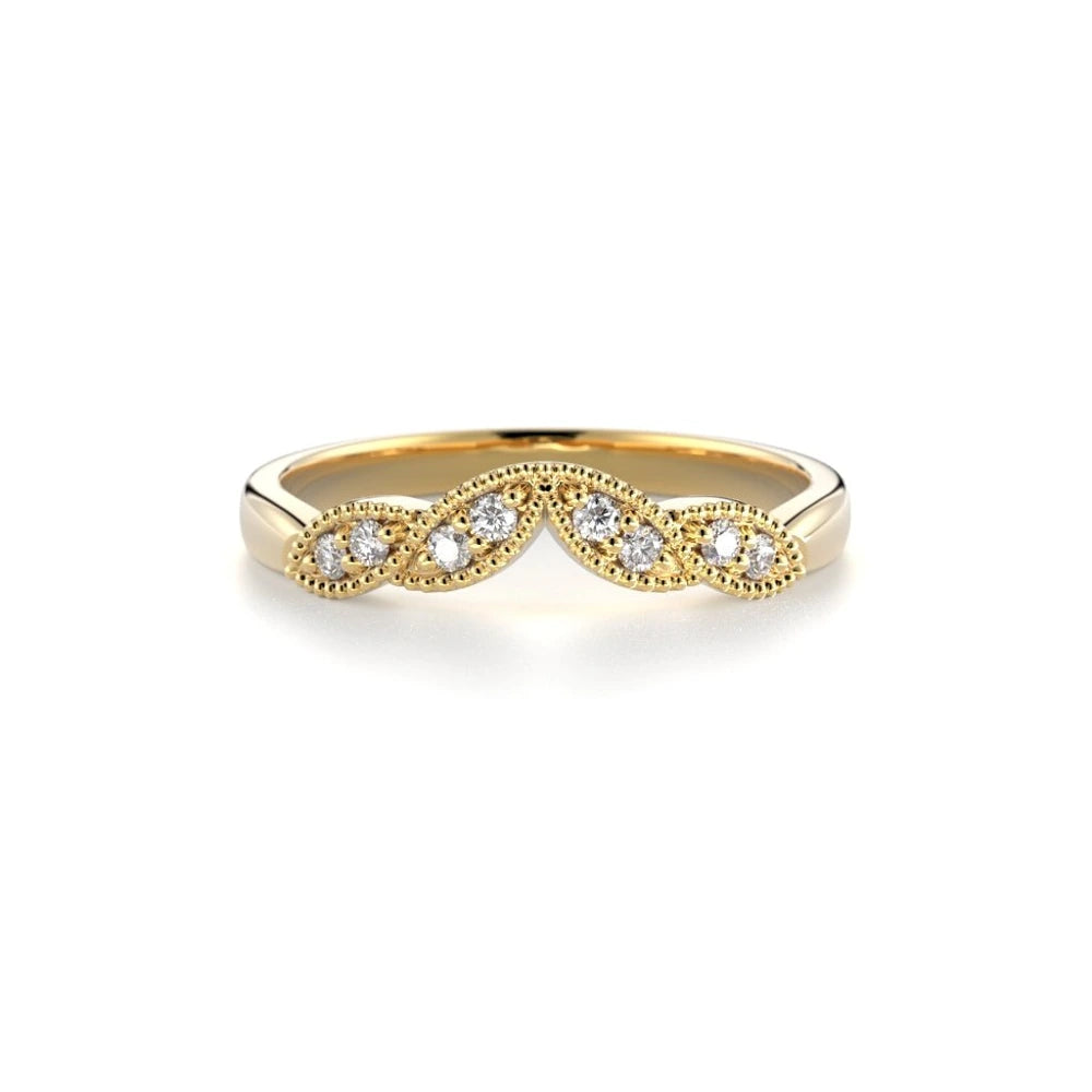 Festive Veera Side 0,08 ct timanttisormus keltakulta – tuotekuva 3