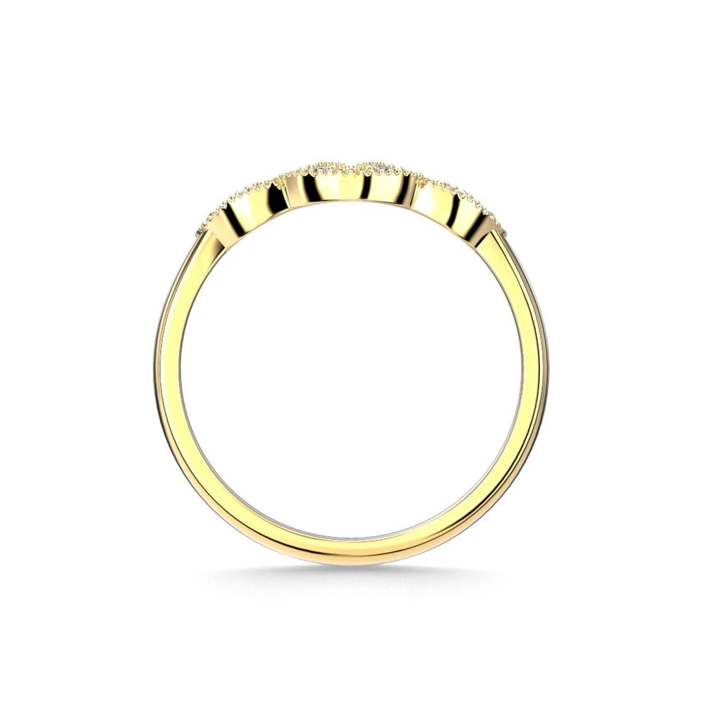 Festive Veera Side 0,08 ct timanttisormus keltakulta – tuotekuva 4