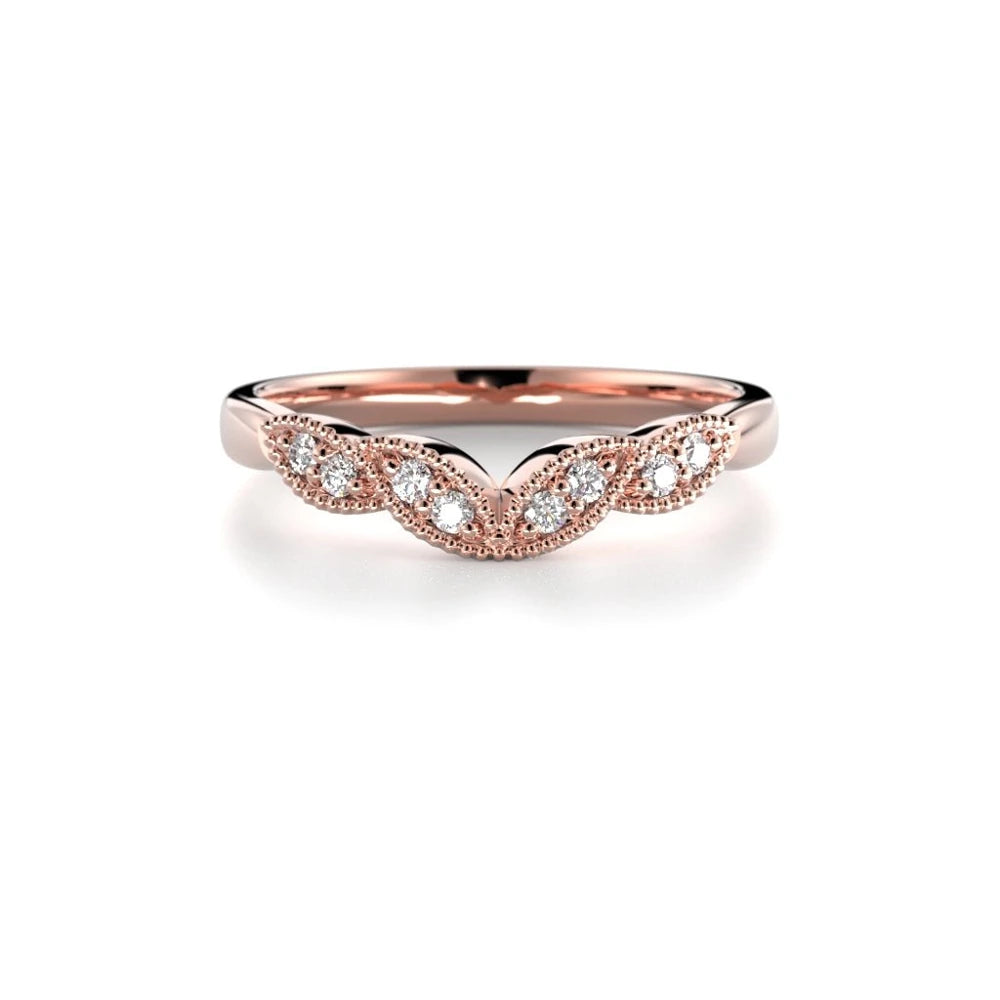 Festive Veera Side 0,08 ct timanttisormus punakulta – tuotekuva 2