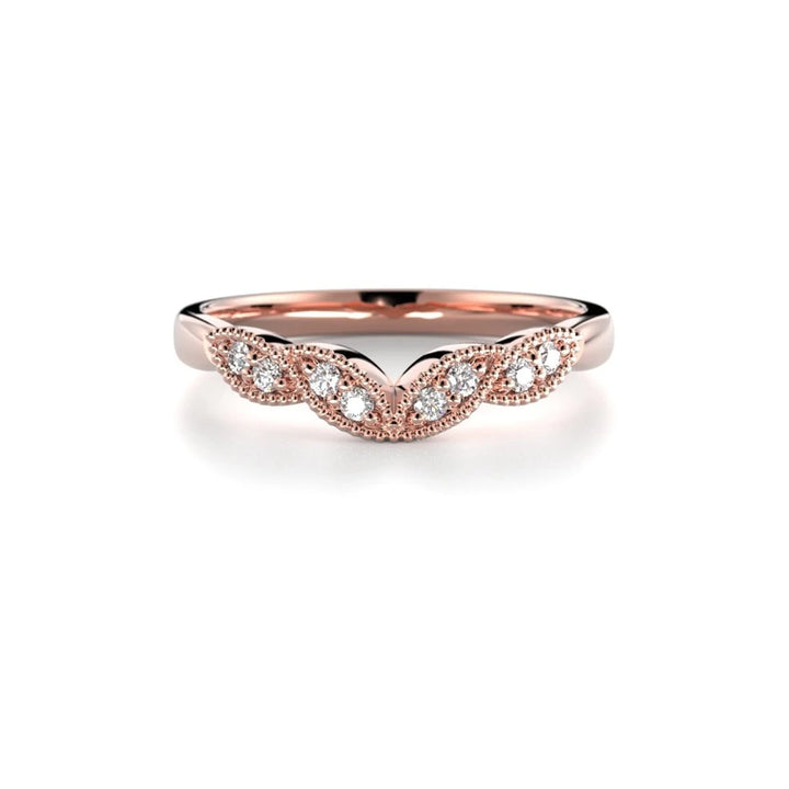 Festive Veera Side 0,08 ct timanttisormus punakulta – tuotekuva 2