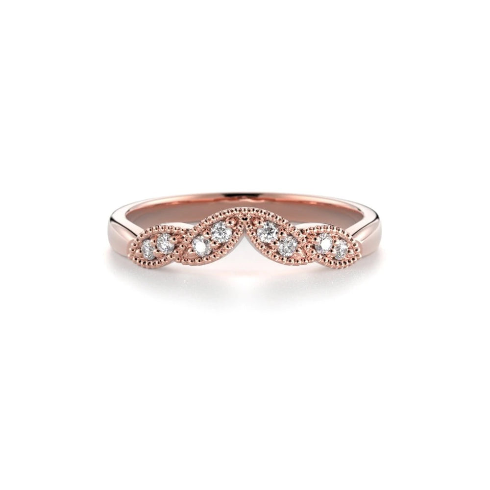Festive Veera Side 0,08 ct timanttisormus punakulta – tuotekuva 4
