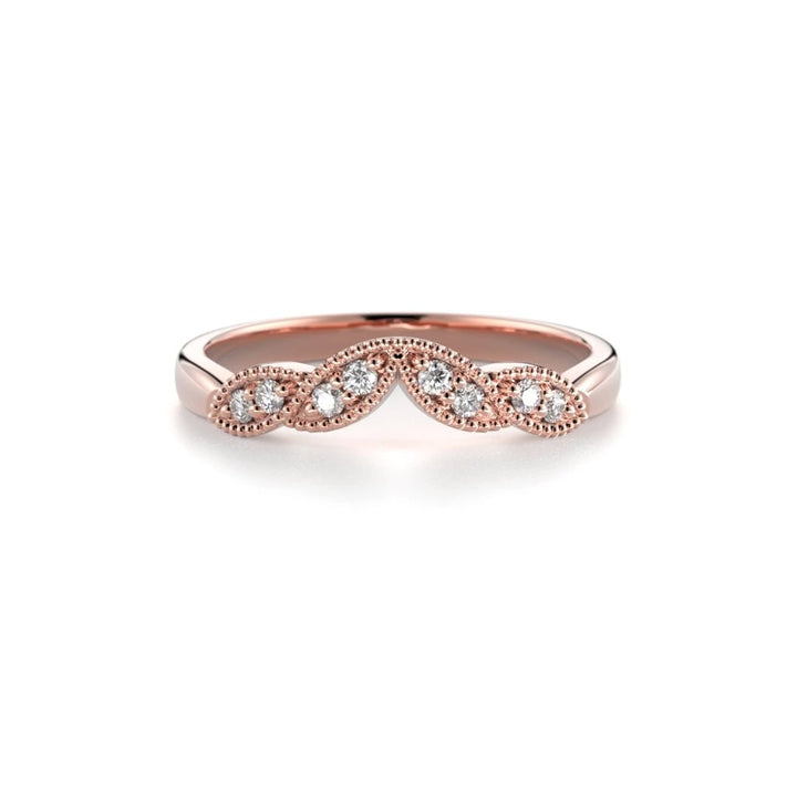 Festive Veera Side 0,08 ct timanttisormus punakulta – tuotekuva 4