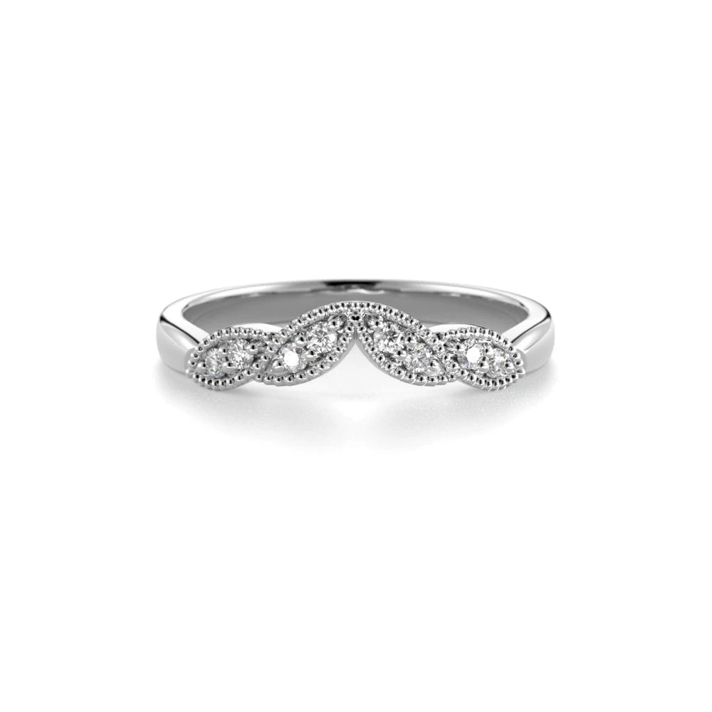 Festive Veera Side 0,08 ct timanttisormus valkokulta – tuotekuva 3