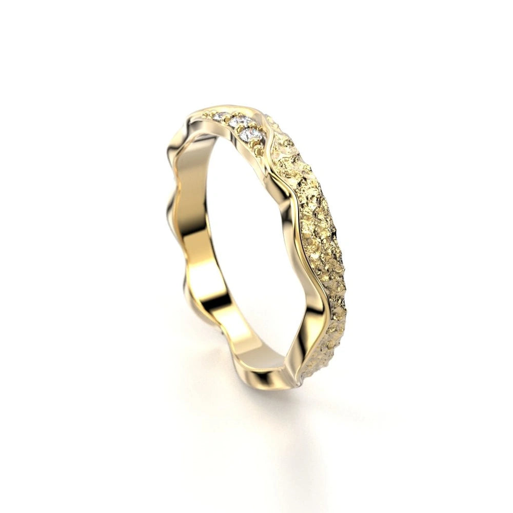 Festive Pihka Siro 0,045 ct timanttisormus keltakulta – tuotekuva 3