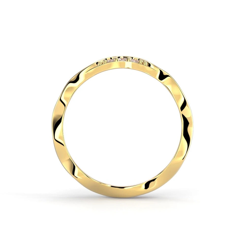 Festive Pihka Siro 0,045 ct timanttisormus keltakulta – tuotekuva 4
