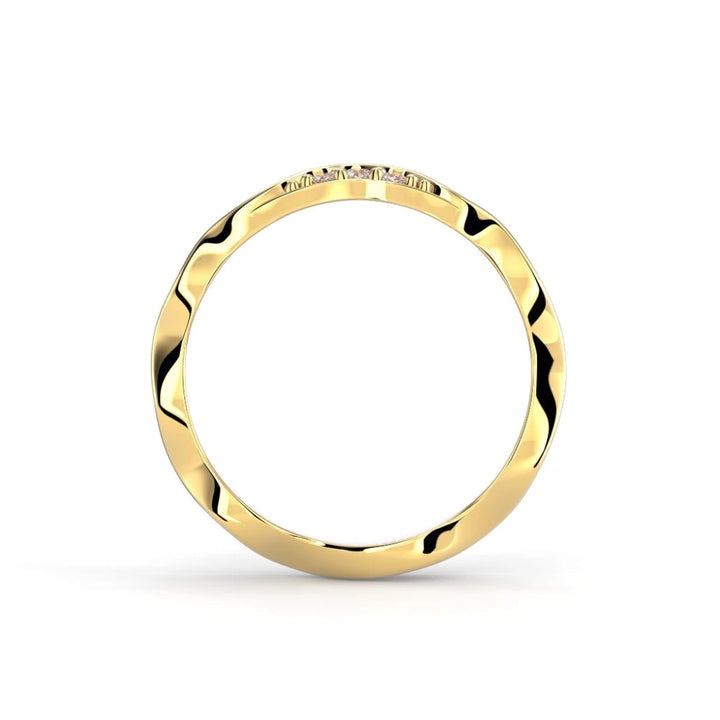 Festive Pihka Siro 0,045 ct timanttisormus keltakulta – tuotekuva 4