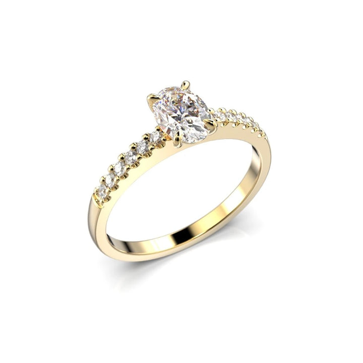 Festive Selena Side 0,62 ct timanttisormus keltakulta