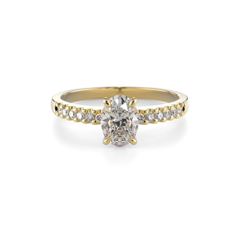 Festive Selena Side 0,62 ct timanttisormus keltakulta – tuotekuva 2