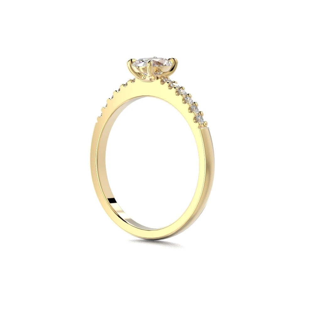 Festive Selena Side 0,62 ct timanttisormus keltakulta – tuotekuva 3