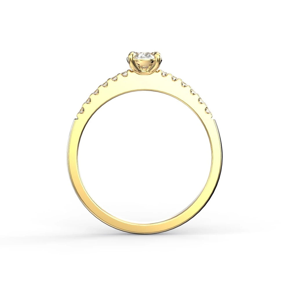 Festive Selena Side 0,62 ct timanttisormus keltakulta – tuotekuva 4