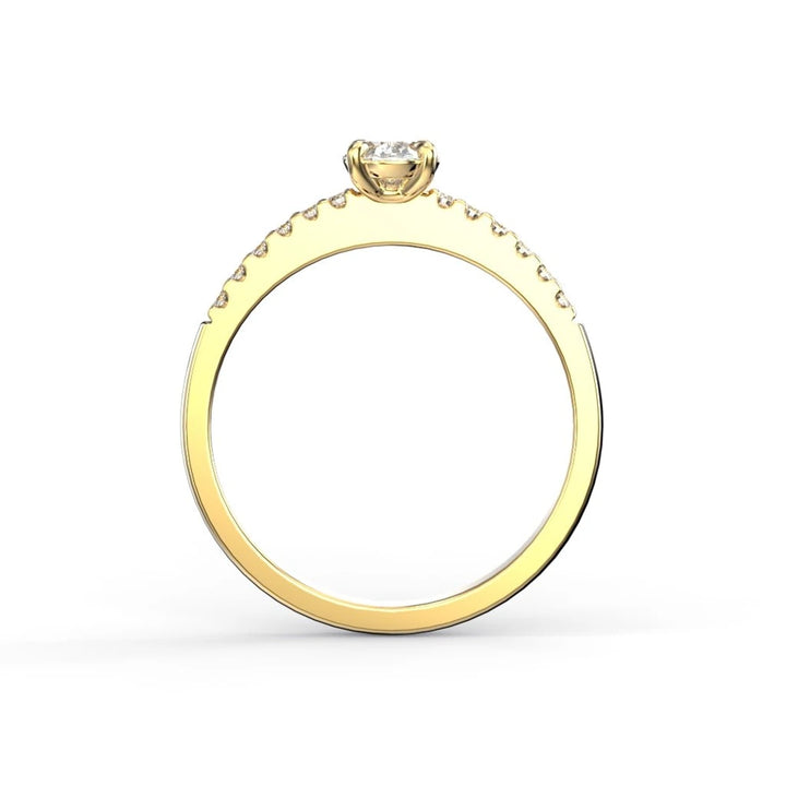 Festive Selena Side 0,62 ct timanttisormus keltakulta – tuotekuva 4