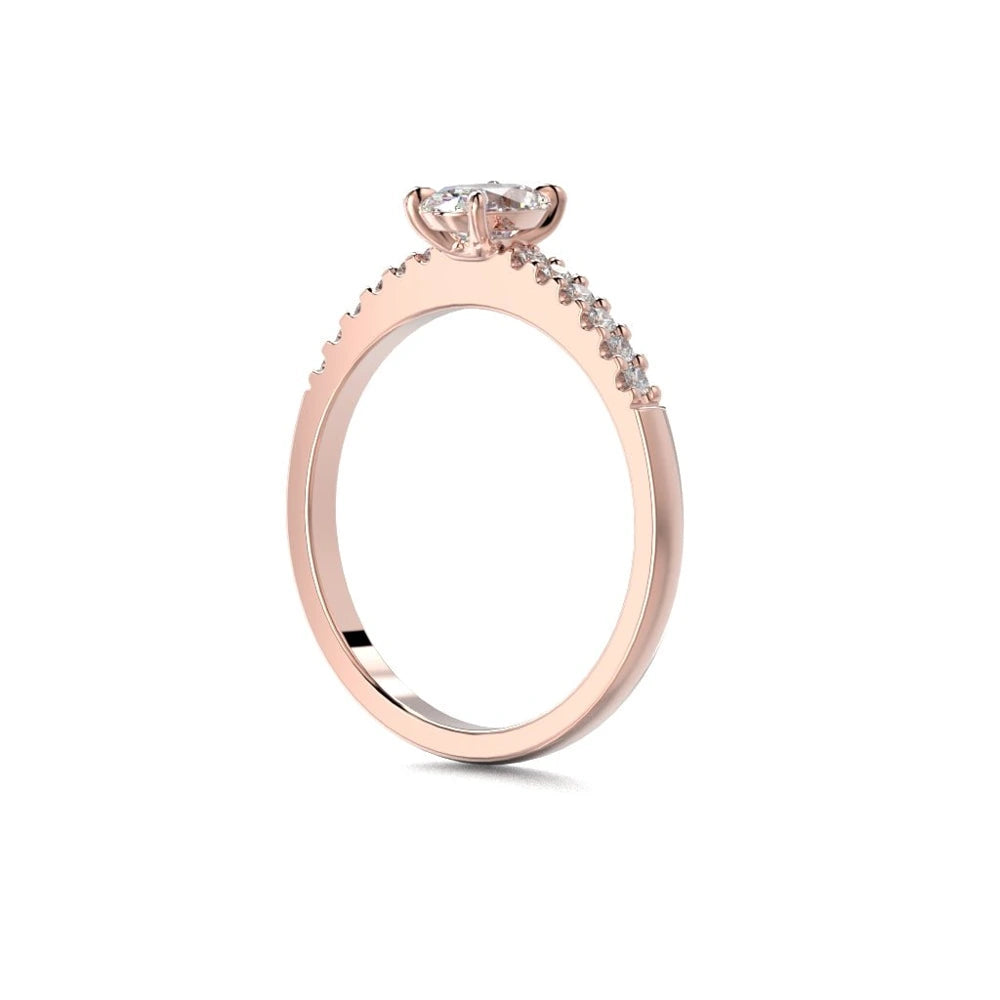 Festive Selena Side 0,62 ct timanttisormus punakulta – tuotekuva 2