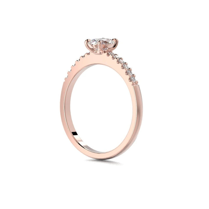 Festive Selena Side 0,62 ct timanttisormus punakulta – tuotekuva 2