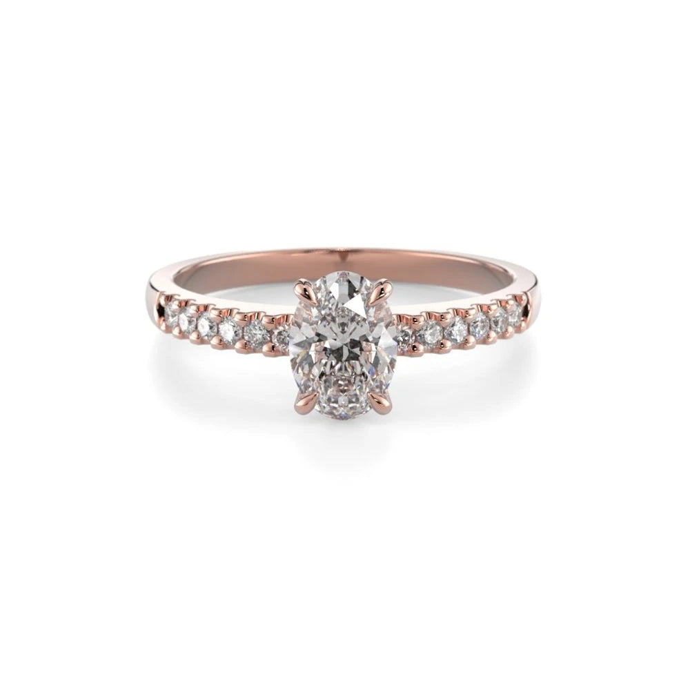 Festive Selena Side 0,62 ct timanttisormus punakulta – tuotekuva 3