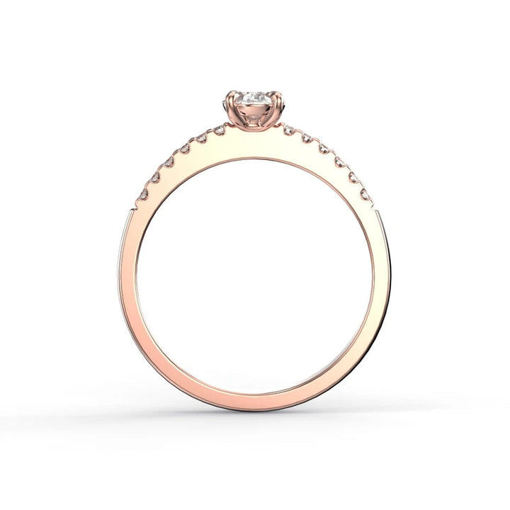 Festive Selena Side 0,62 ct timanttisormus punakulta – tuotekuva 4