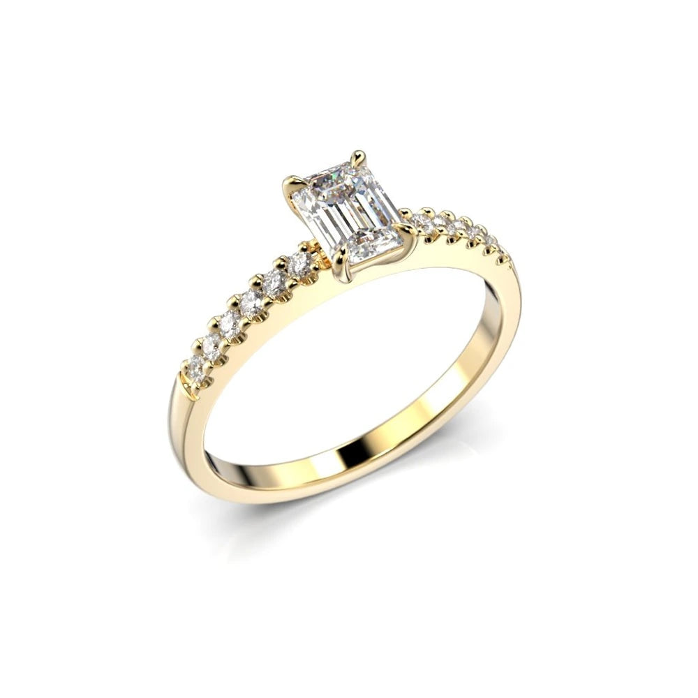 Festive Serena Side 0,62 ct timanttisormus keltakulta