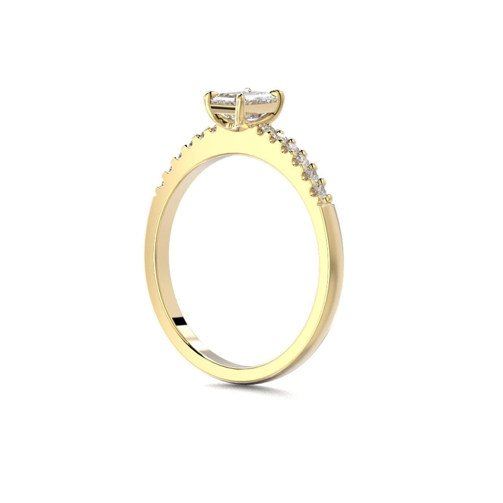 Festive Serena Side 0,62 ct timanttisormus keltakulta – tuotekuva 2