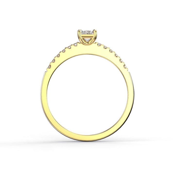 Festive Serena Side 0,62 ct timanttisormus keltakulta – tuotekuva 3