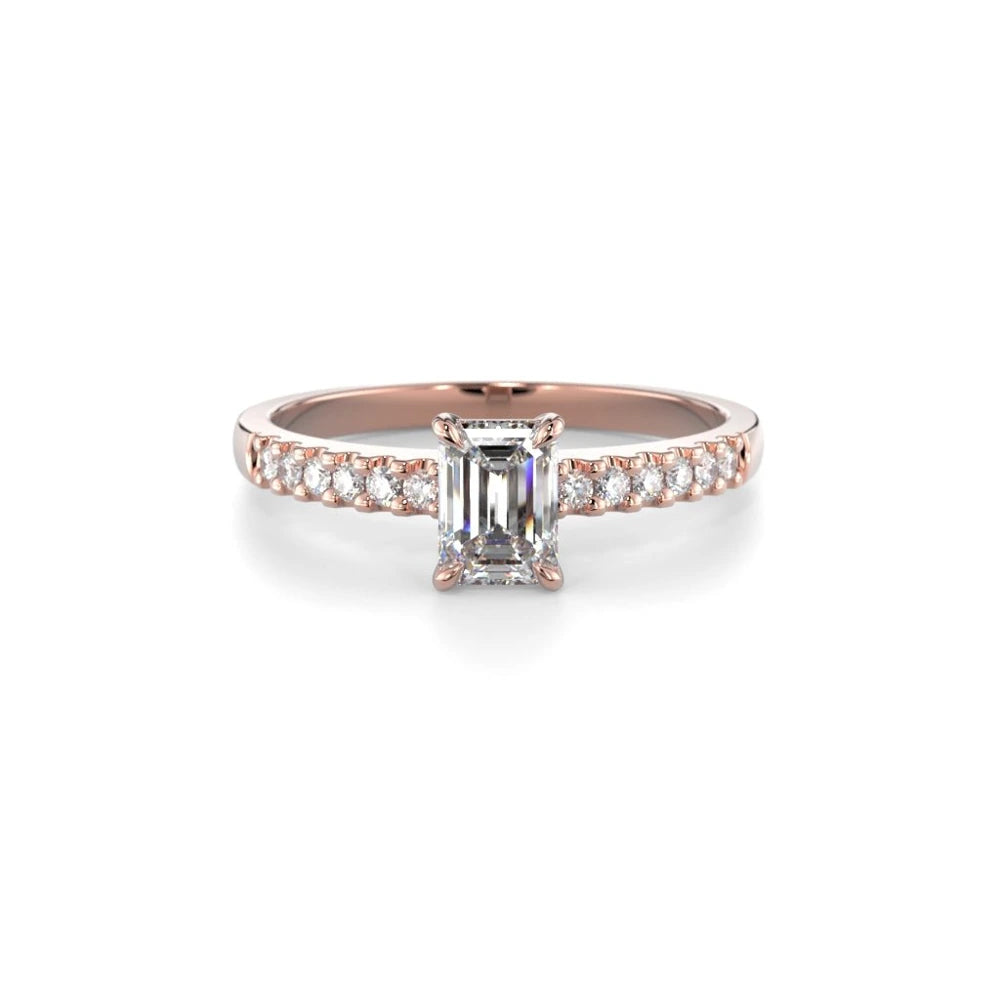 Festive Serena Side 0,62 ct timanttisormus punakulta – tuotekuva 2