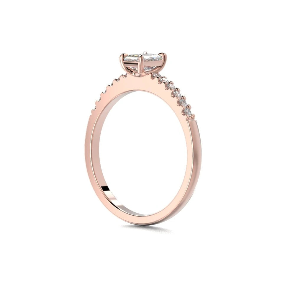 Festive Serena Side 0,62 ct timanttisormus punakulta – tuotekuva 4